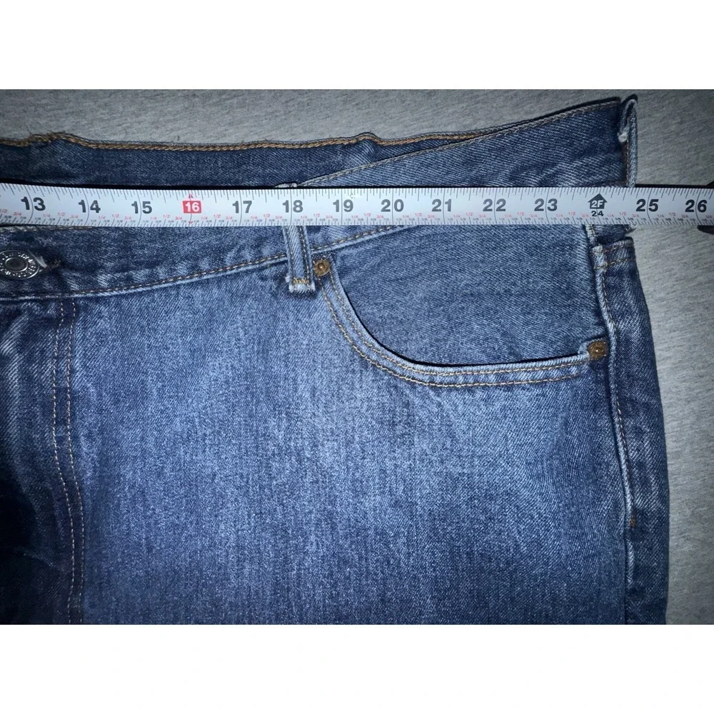 Levi 505 Men's Size 50x30 Big Tall Regular Fit Straight Leg Dark Wash